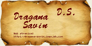 Dragana Savin vizit kartica